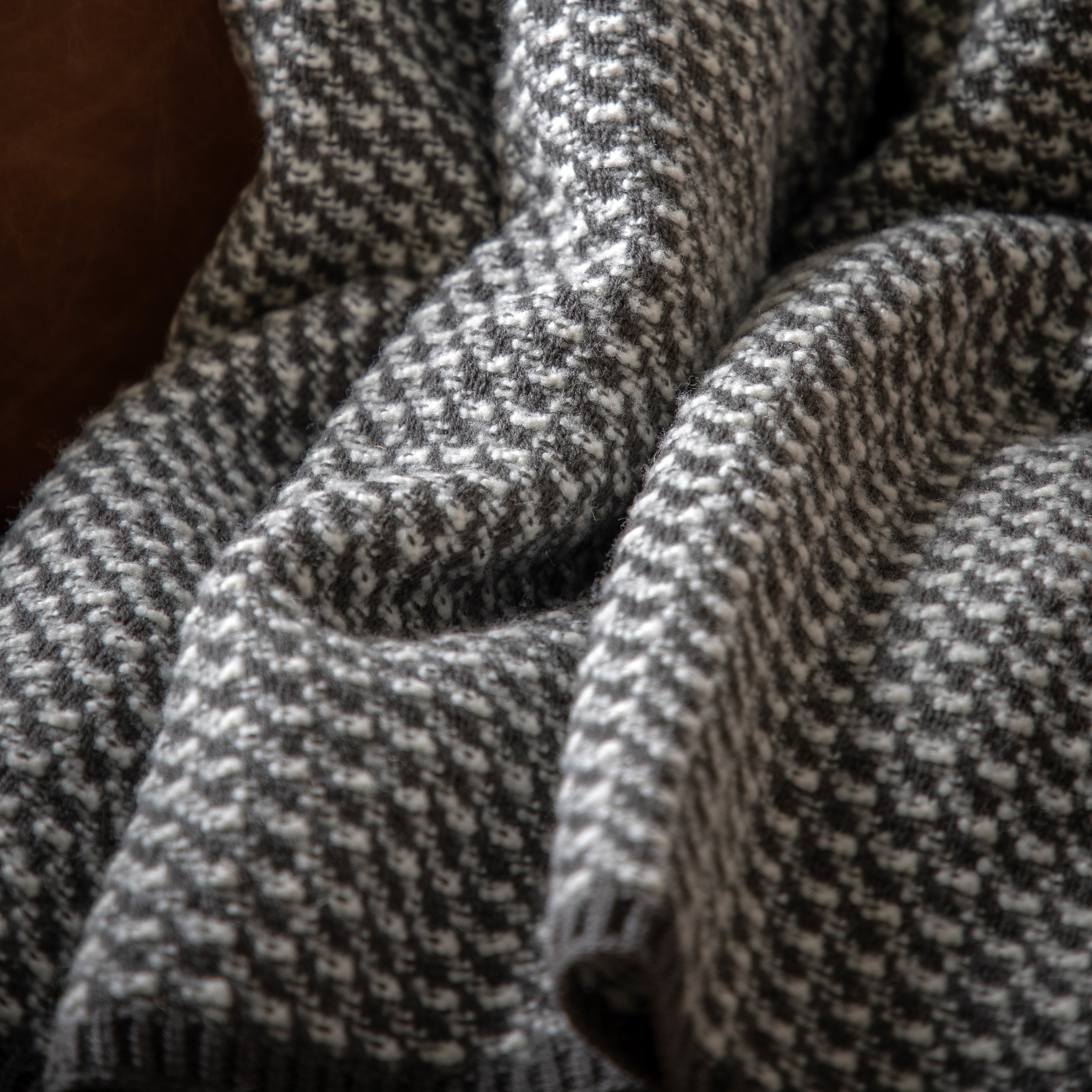 Cross Grey Knit Throw